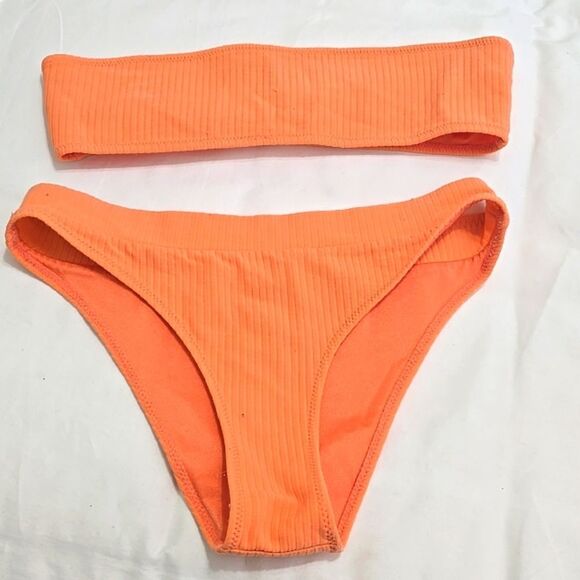 Hard to find Triangl Orange Daria strapless bikini Xs - Picture 1 of 8